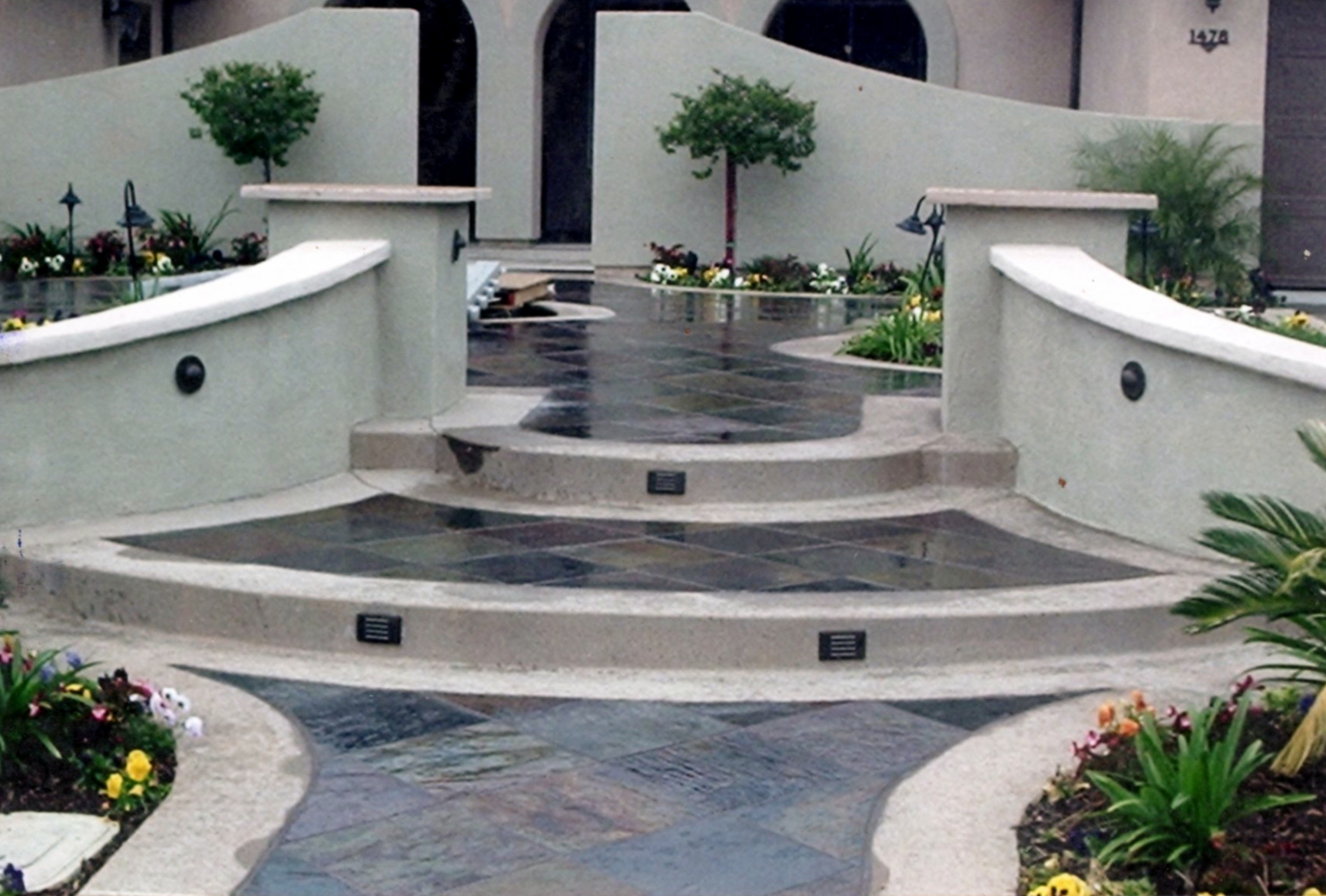 decorative concrete Vancouver WA stamped stained concrete retaining walls